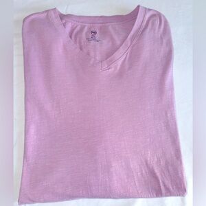 Light Pink V-Neck T-Shirt